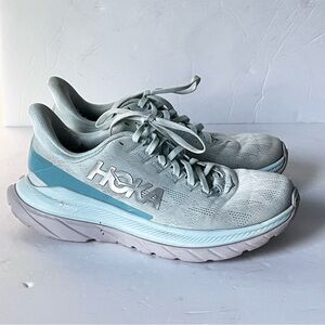 Hoka One One Mach 4 women's running sneaker blue glass and coastal Sz 8B >